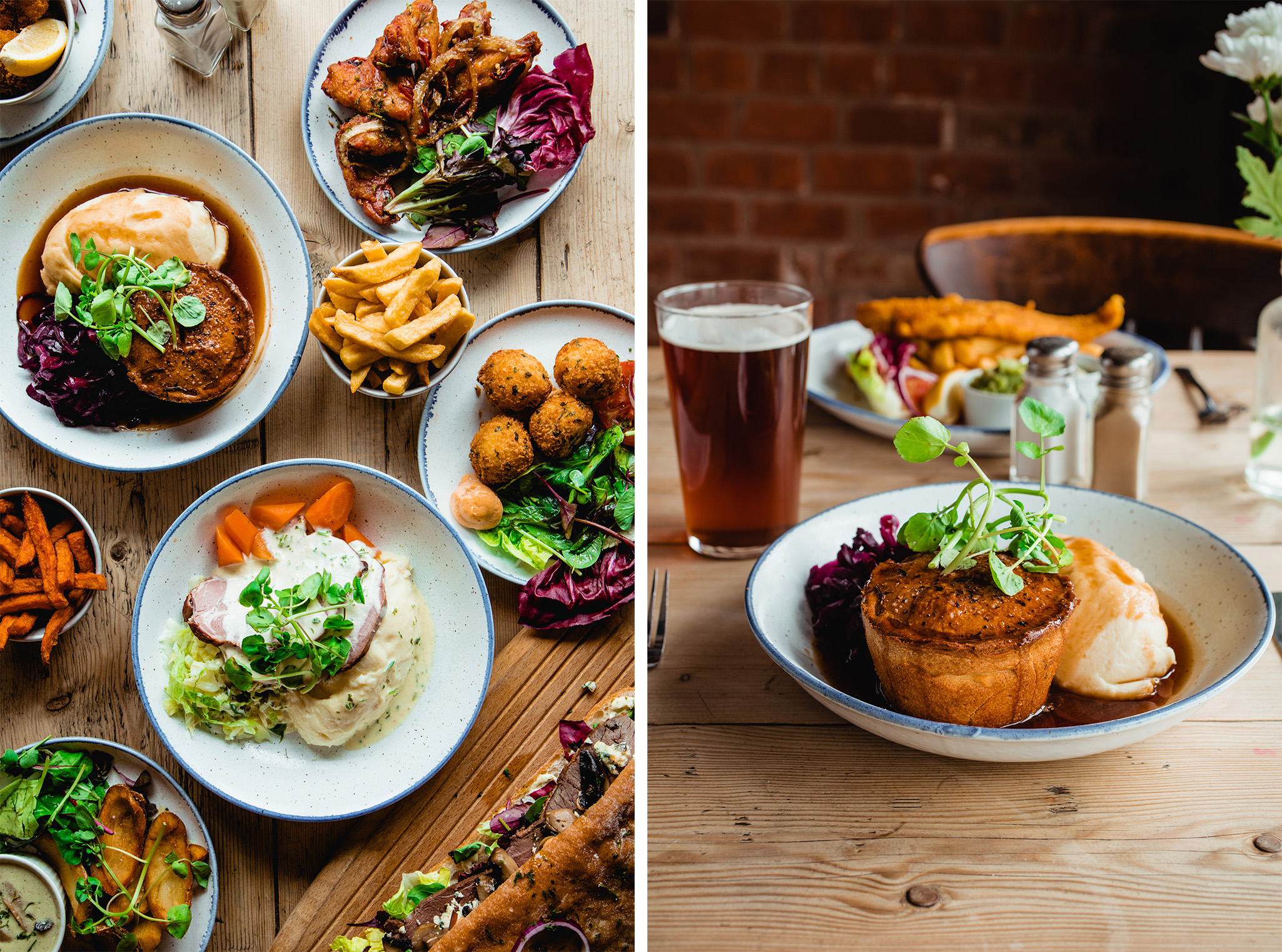 Food photography for The Old Crown