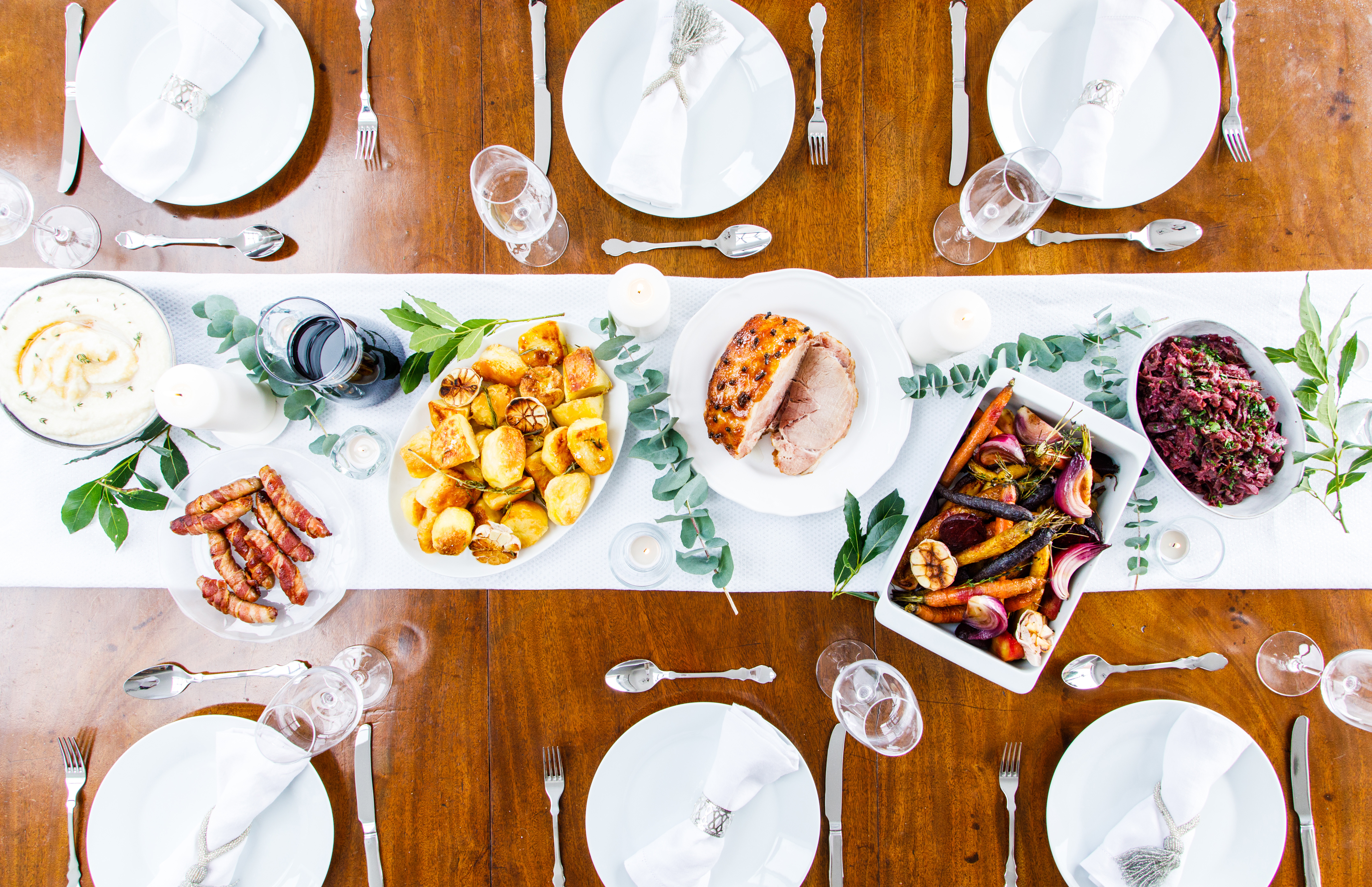 Table set up food photography