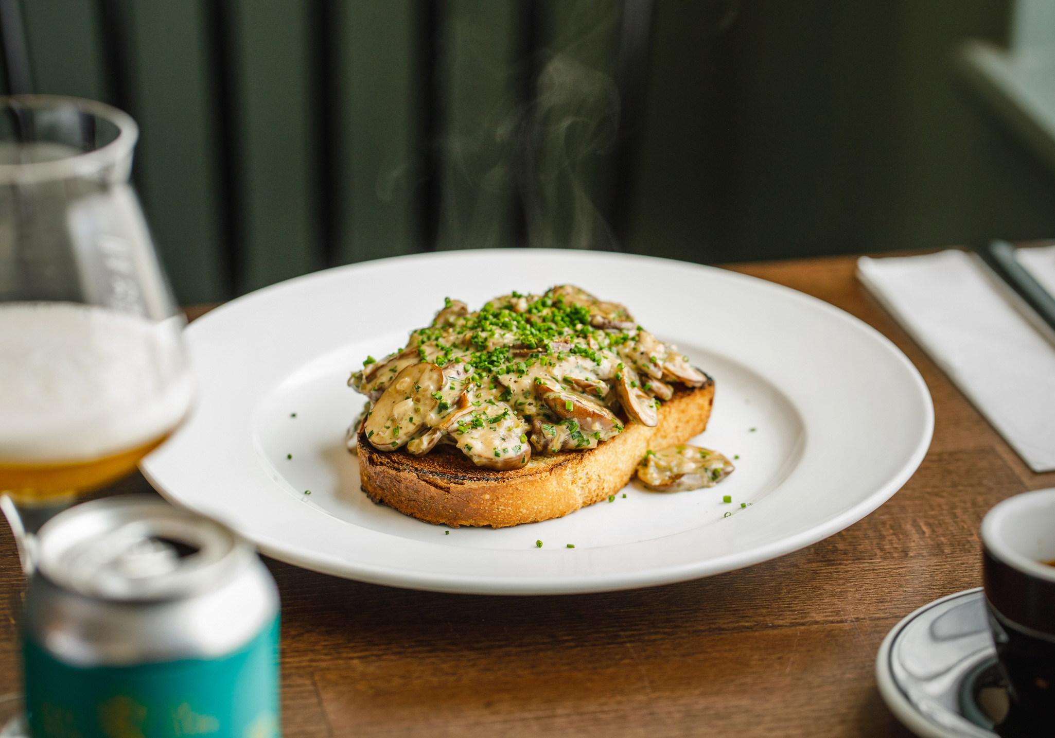 Restaurant Photography - food photography - mushroom on toast