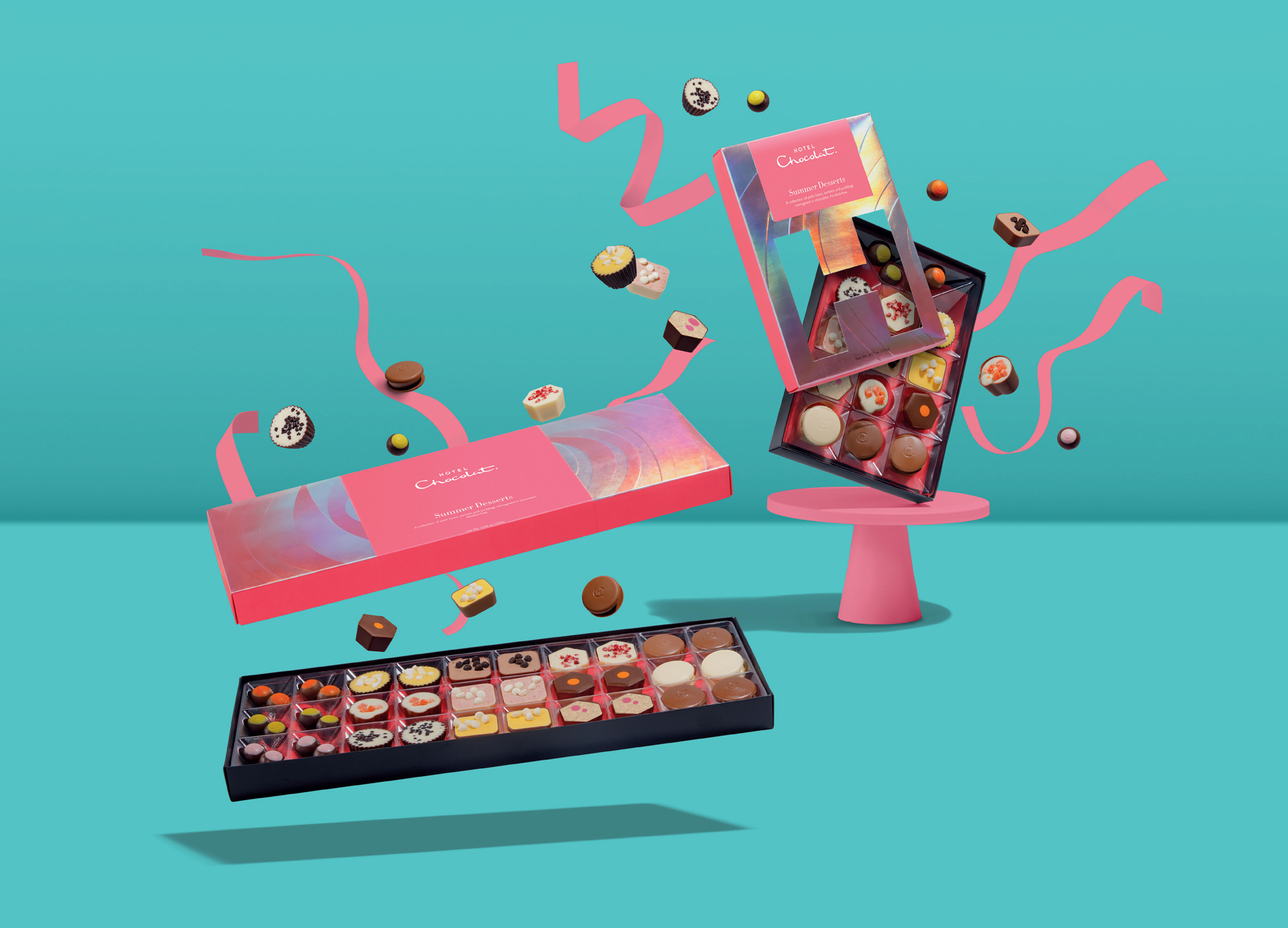 creative photography - exploding chocolate boxes